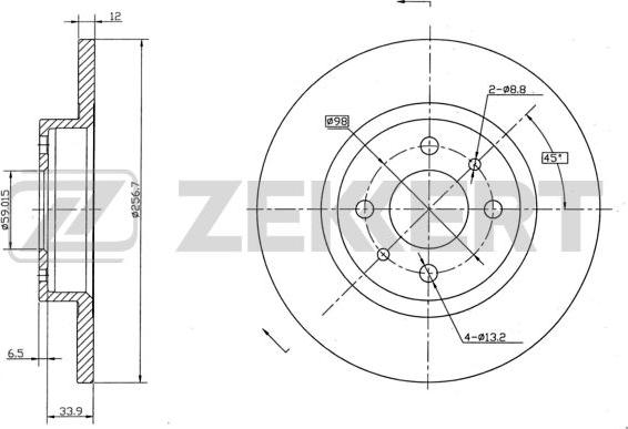 Zekkert BS-5010 - Əyləc Diski furqanavto.az