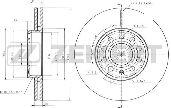 Zekkert BS-5083B - Əyləc Diski furqanavto.az