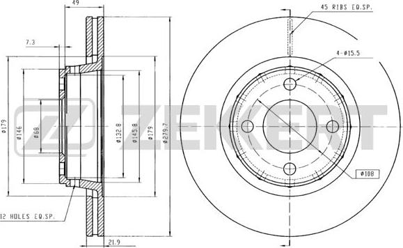 Zekkert BS-5082B - Əyləc Diski furqanavto.az