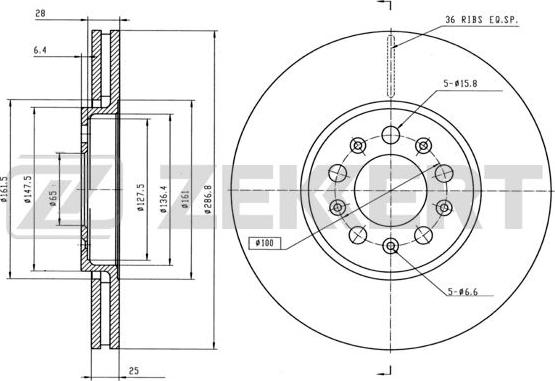 Zekkert BS-5030B - Əyləc Diski furqanavto.az