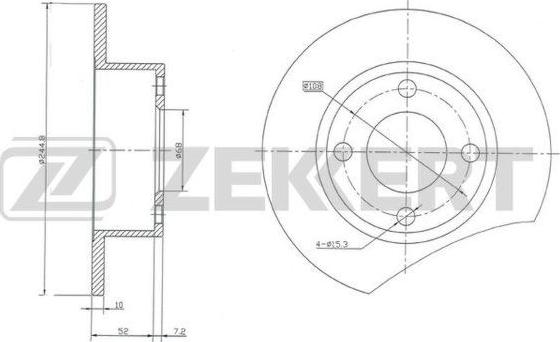 Zekkert BS-5076 - Əyləc Diski furqanavto.az