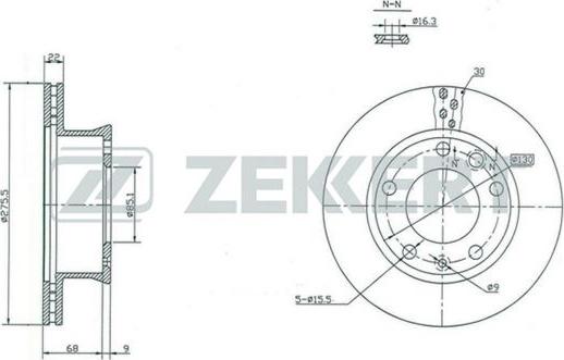 Zekkert BS-5199 - Əyləc Diski furqanavto.az