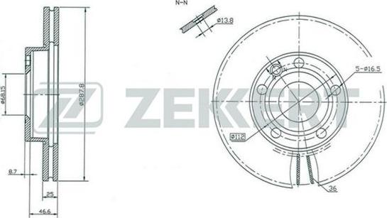 Zekkert BS-5198 - Əyləc Diski furqanavto.az