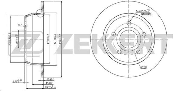 Zekkert BS-5193 - Əyləc Diski furqanavto.az