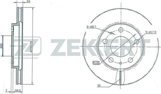 Zekkert BS-5153 - Əyləc Diski furqanavto.az