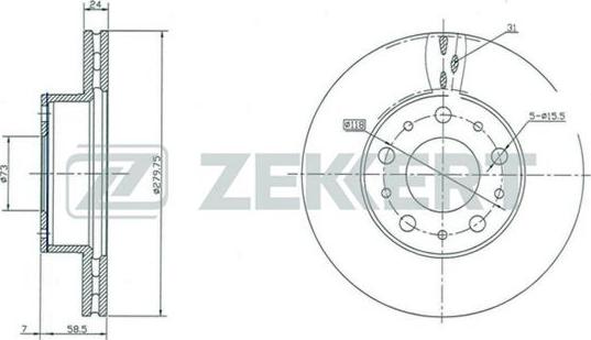 Zekkert BS-5152 - Əyləc Diski furqanavto.az