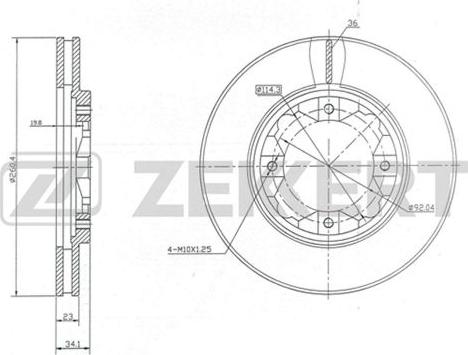 Zekkert BS-5164 - Əyləc Diski furqanavto.az