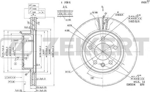 Zekkert BS-5160 - Əyləc Diski furqanavto.az