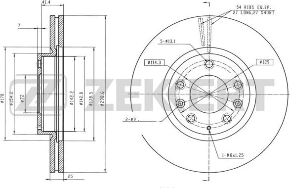 Zekkert BS-5162 - Əyləc Diski furqanavto.az