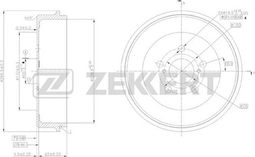 Zekkert BS-5167 - Əyləc barabanı furqanavto.az