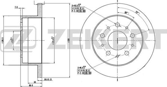 Zekkert BS-5109 - Əyləc Diski furqanavto.az