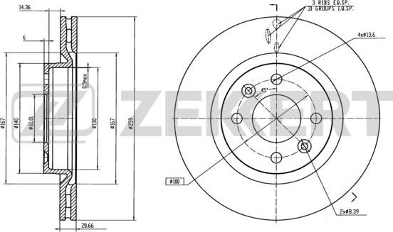 Zekkert BS-5107 - Əyləc Diski furqanavto.az