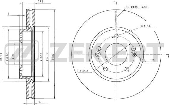 Zekkert BS-5119B - Əyləc Diski furqanavto.az