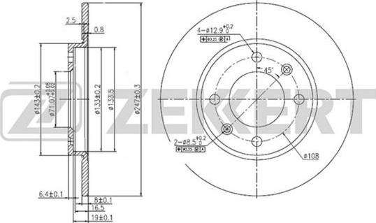 Zekkert BS-5114 - Əyləc Diski furqanavto.az