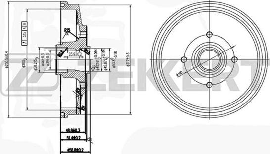 Zekkert BS-5189 - Əyləc barabanı furqanavto.az