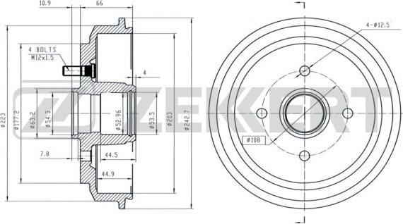 Zekkert BS-5132 - Əyləc barabanı furqanavto.az