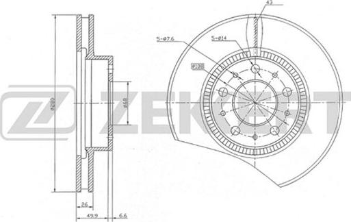 Zekkert BS-5121 - Əyləc Diski furqanavto.az