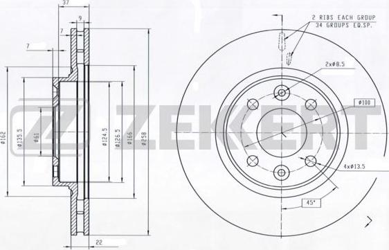 Zekkert BS-5890 - Əyləc Diski furqanavto.az