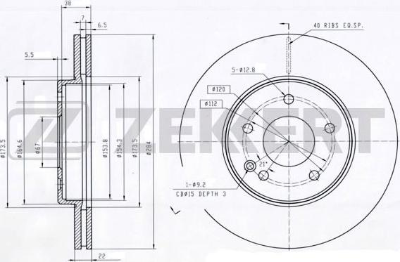 Zekkert BS-5848 - Əyləc Diski furqanavto.az