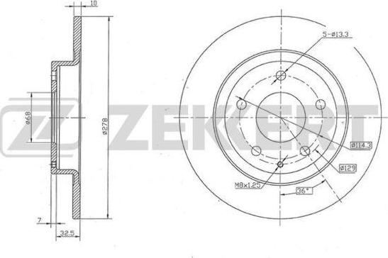 Zekkert BS-5819 - Əyləc Diski furqanavto.az