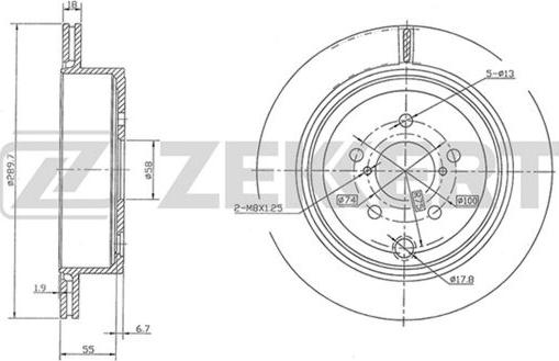 Zekkert BS-5837 - Əyləc Diski furqanavto.az