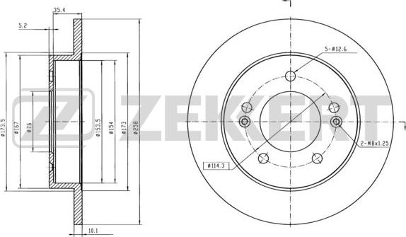 Zekkert BS-5874 - Əyləc Diski furqanavto.az