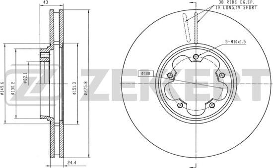 Zekkert BS-5346 - Əyləc Diski furqanavto.az