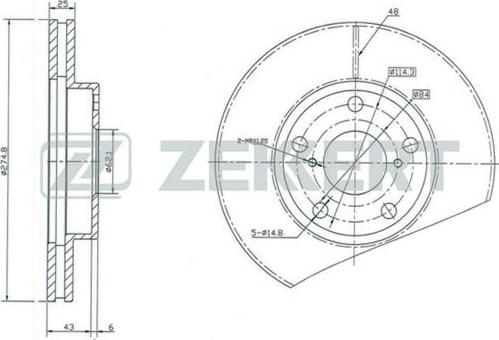 Zekkert BS-5353 - Əyləc Diski furqanavto.az