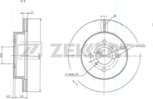 Zekkert BS-5365 - Əyləc Diski furqanavto.az