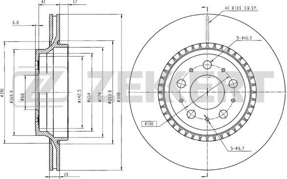 Zekkert BS-5303B - Əyləc Diski furqanavto.az