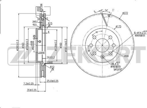 Zekkert BS-5307 - Əyləc Diski furqanavto.az