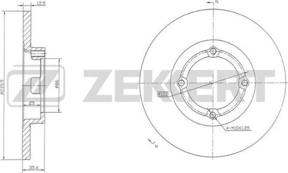 Zekkert BS-5310 - Əyləc Diski furqanavto.az