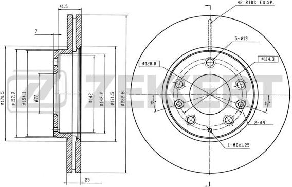 Zekkert BS-5389B - Əyləc Diski furqanavto.az