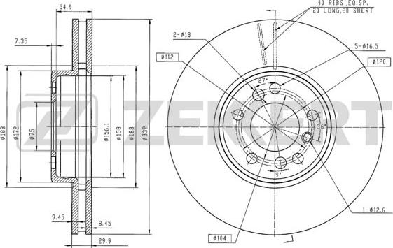 Zekkert BS-5335B - Əyləc Diski furqanavto.az