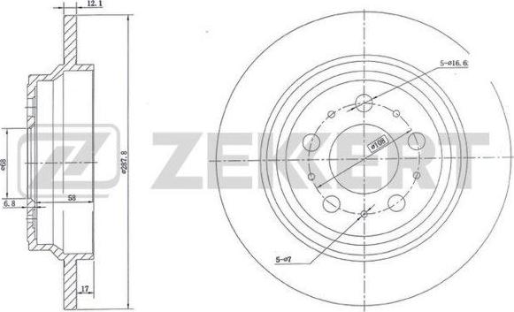 Zekkert BS-5298 - Əyləc Diski furqanavto.az