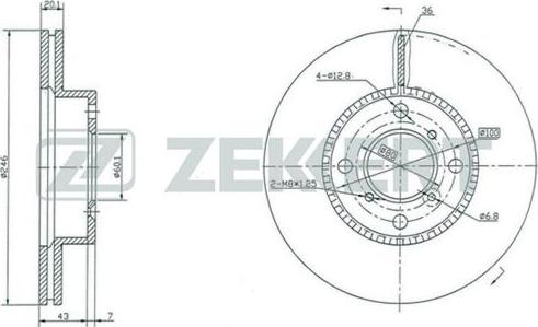 Zekkert BS-5241 - Əyləc Diski furqanavto.az