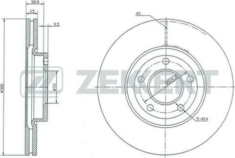 Zekkert BS-5253 - Əyləc Diski furqanavto.az