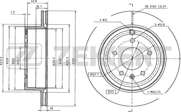 Zekkert BS-5269B - Əyləc Diski furqanavto.az