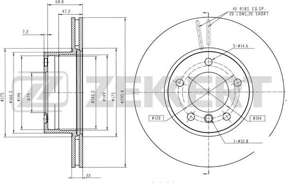 Zekkert BS-5209B - Əyləc Diski furqanavto.az