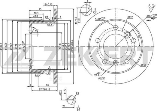 Zekkert BS-5200 - Əyləc Diski furqanavto.az