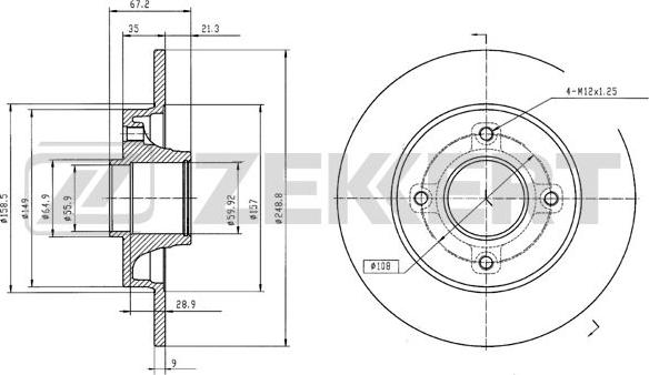 Zekkert BS-5216BZ - Əyləc Diski furqanavto.az