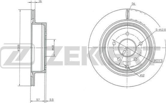 Zekkert BS-5287 - Əyləc Diski furqanavto.az