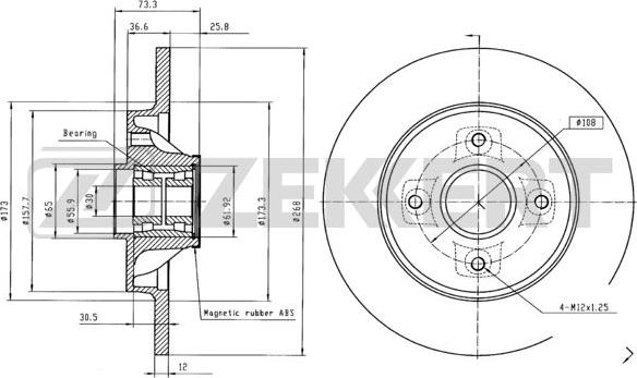 Zekkert BS-5237BZ - Əyləc Diski furqanavto.az