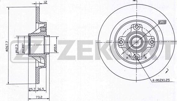 Zekkert BS-5237 - Əyləc Diski furqanavto.az