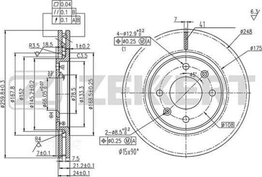 Zekkert BS-5229 - Əyləc Diski furqanavto.az