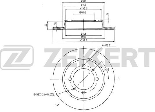 Zekkert BS-5225B - Əyləc Diski furqanavto.az