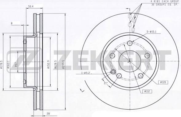 Zekkert BS-5277 - Əyləc Diski furqanavto.az