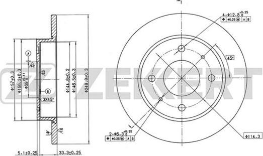 Zekkert BS-5790 - Əyləc Diski www.furqanavto.az