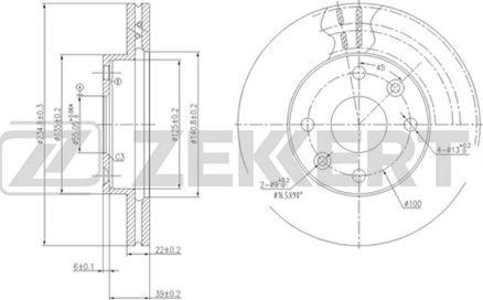 Zekkert BS-5748 - Əyləc Diski furqanavto.az