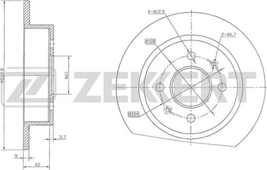 Zekkert BS-5754 - Əyləc Diski furqanavto.az